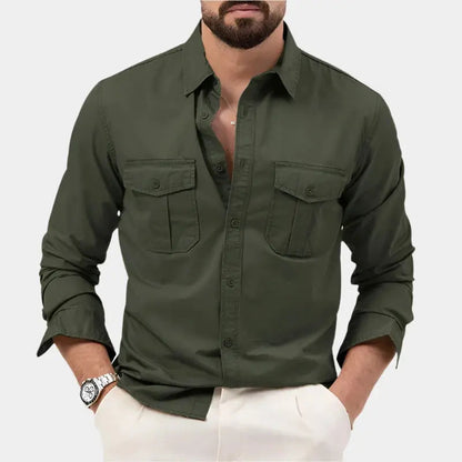 Herren Langarmhemd Vintage Eleganter Schnitt Hochwertige Verarbeitung 4