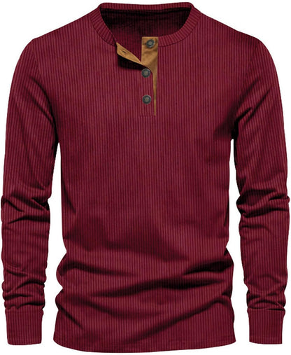 Herren Langarmshirt Weicher Cordstoff Vielseitig für Komfort und Stil 0