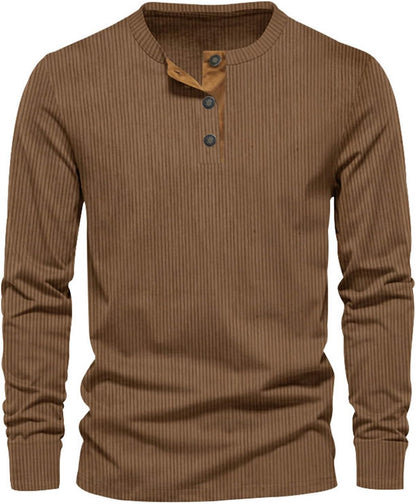Herren Langarmshirt Weicher Cordstoff Vielseitig für Komfort und Stil 3