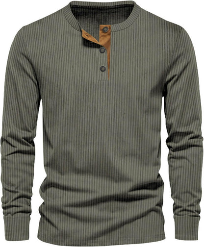 Herren Langarmshirt Weicher Cordstoff Vielseitig für Komfort und Stil 4