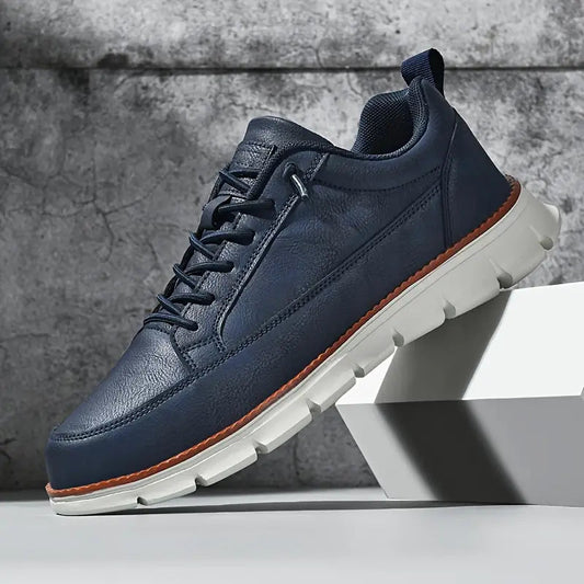 Herren Leder Turnschuhe Komfortabel Modern Hochwertig 0