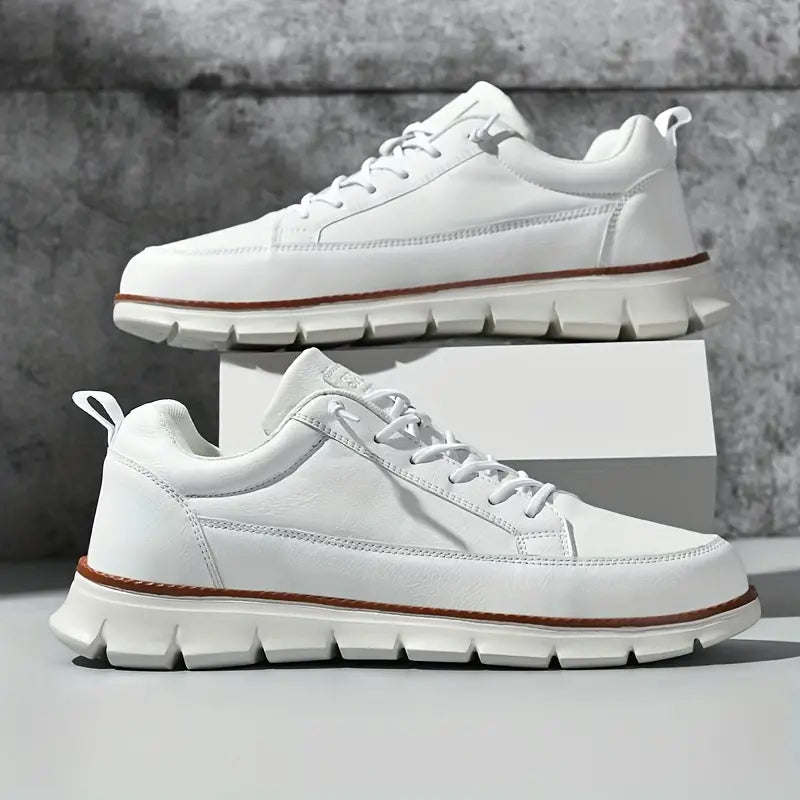 Herren Leder Turnschuhe Komfortabel Modern Hochwertig 2