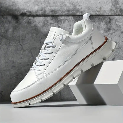 Herren Leder Turnschuhe Komfortabel Modern Hochwertig 9