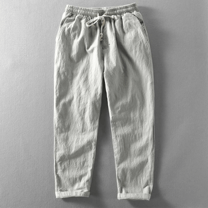 Herren Leinenhose Bequem Atmungsaktiv Leicht für Freizeit und Büro 3