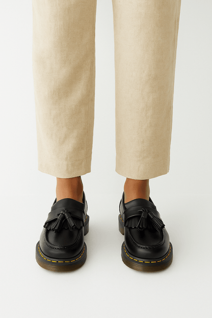 Herren Loafer Schwarz Klassisch Mit Quaste Aus PU-Leder 0
