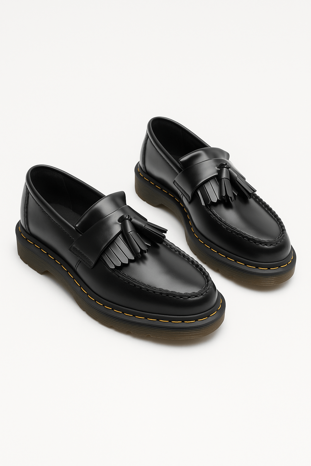 Herren Loafer Schwarz Klassisch Mit Quaste Aus PU-Leder 1