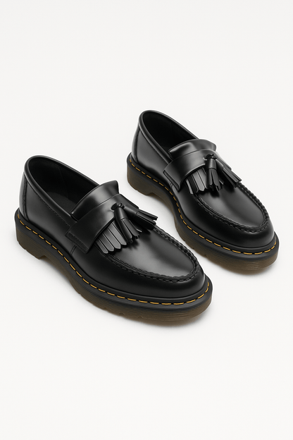 Herren Loafer Schwarz Klassisch Mit Quaste Aus PU-Leder 1
