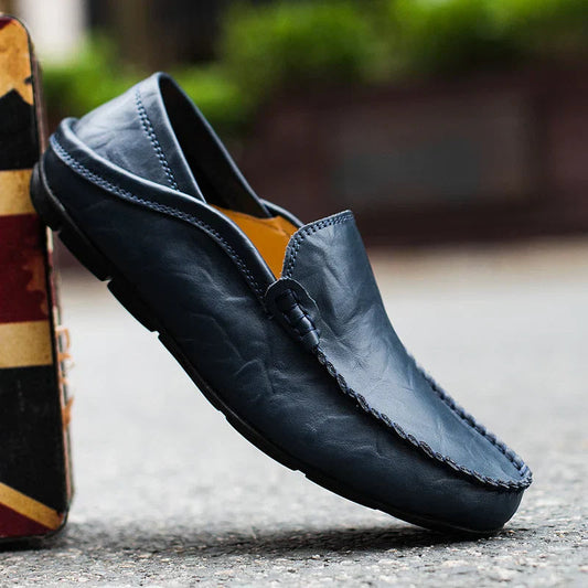 Herren Loafers Echtes Leder Klassisches Design Bequem 0