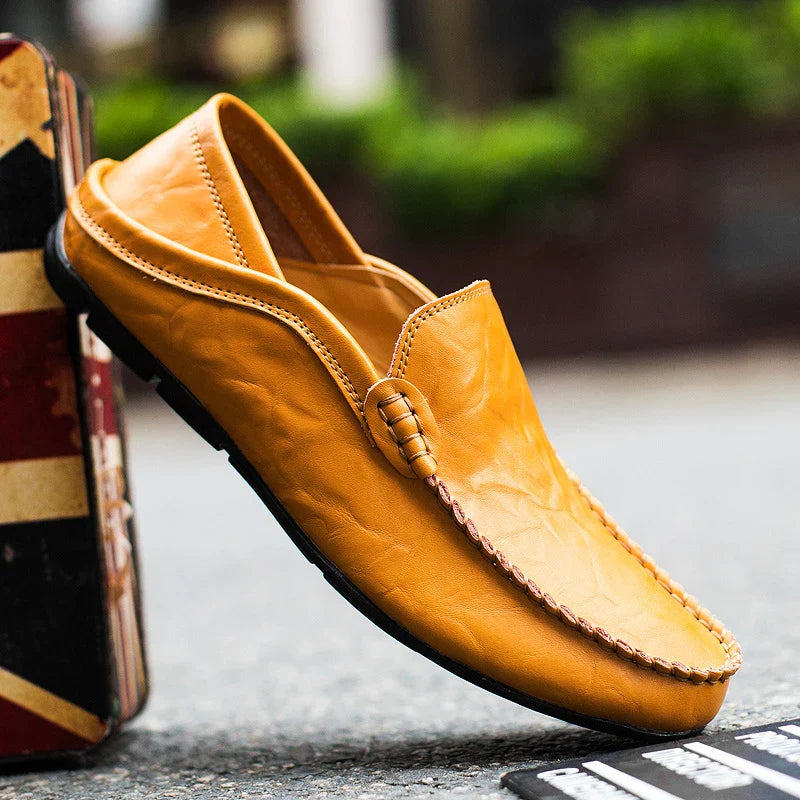 Herren Loafers Echtes Leder Klassisches Design Bequem 7