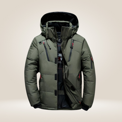 Herren Mantel Lang Warm Wasser- und Windabweisend Hochisolierend für Winter 3