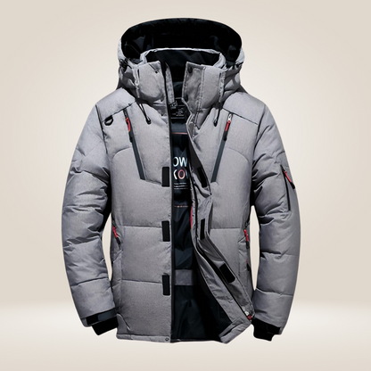 Herren Mantel Lang Warm Wasser- und Windabweisend Hochisolierend für Winter 4