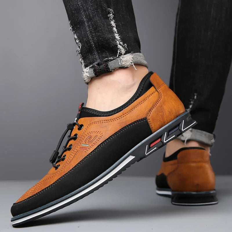 Herren Oxford-Schuhe Atmungsaktiv Bequem Schwarz Flexibles Design 2