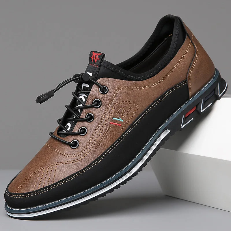 Herren Oxford-Schuhe Atmungsaktiv Bequem Schwarz Flexibles Design 7