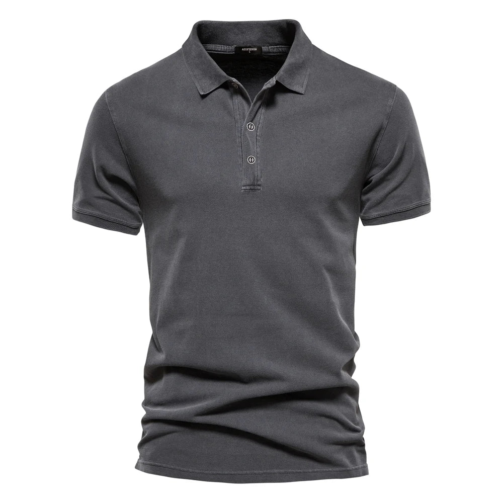 Herren Polo Shirt Elegantes Design Langarm 100% Baumwolle 3