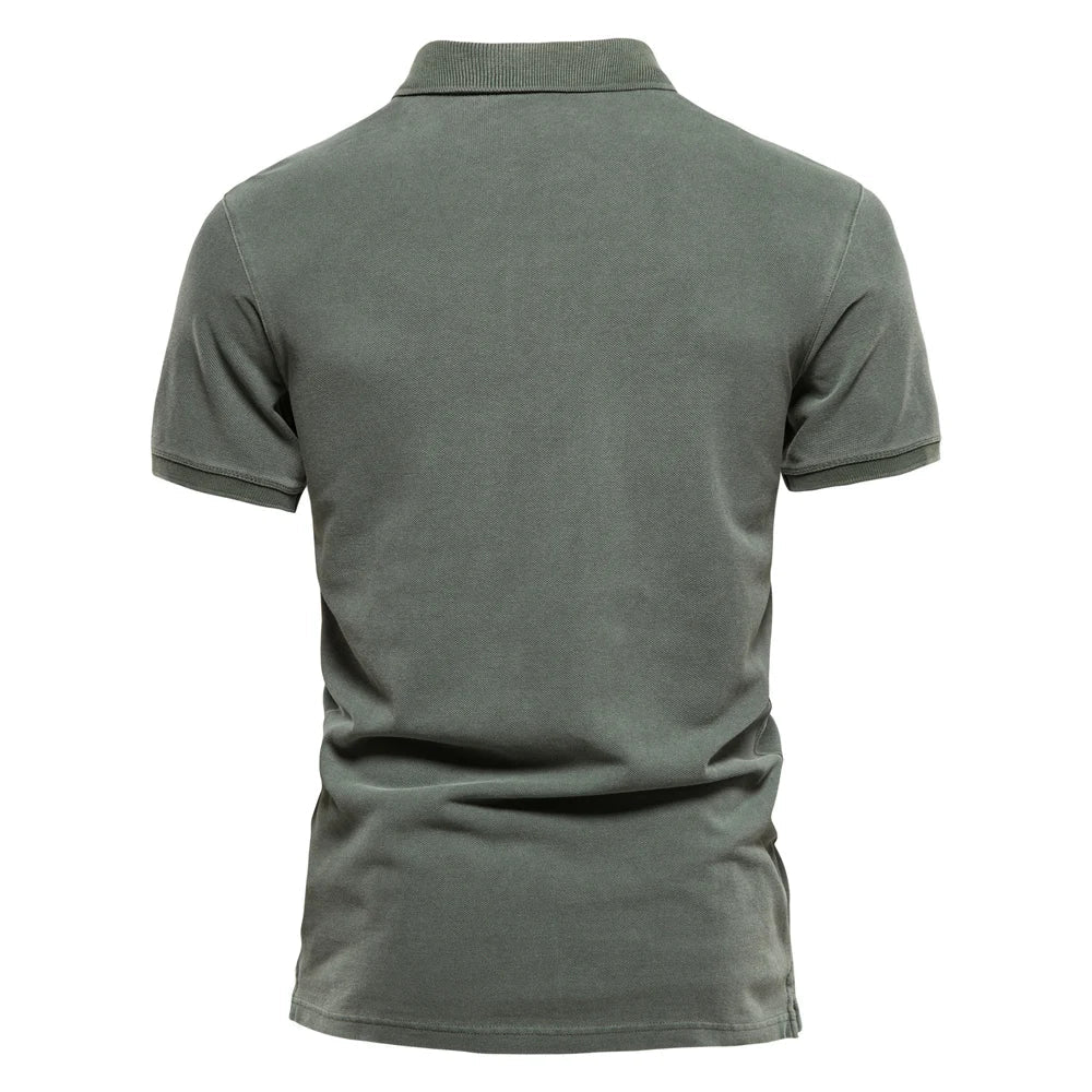 Herren Polo Shirt Elegantes Design Langarm 100% Baumwolle 4