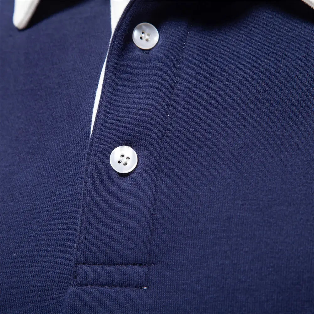 Herren Polohemd Elegantes Design Hochwertige Baumwolle Atmungsaktiv 6