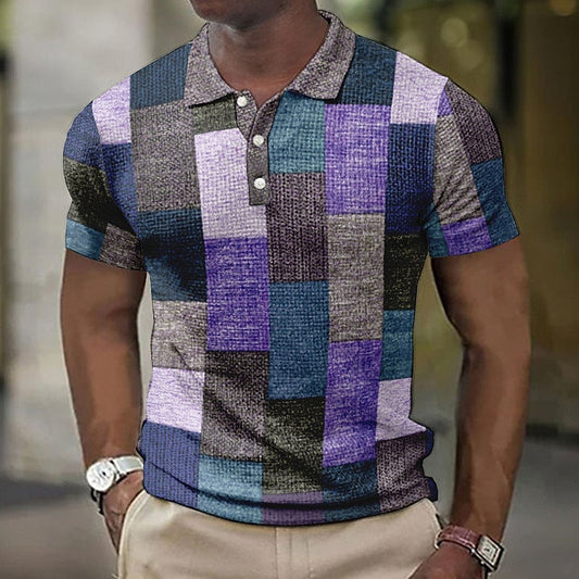 Herren Polohemd Kurzarm Mehrfarbig Atmungsaktives 100% Baumwolle Regular Fit 0