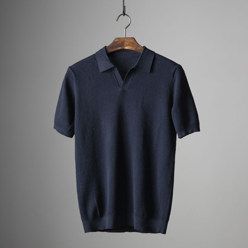 Herren Poloshirt Klassischer Schnitt Langarm 100% Baumwolle 2