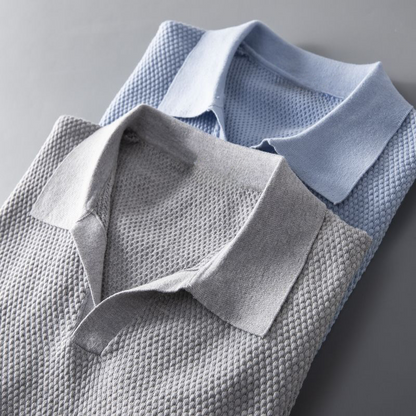 Herren Poloshirt Klassischer Schnitt Langarm 100% Baumwolle 5