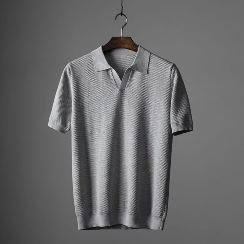 Herren Poloshirt Klassischer Schnitt Langarm 100% Baumwolle 8