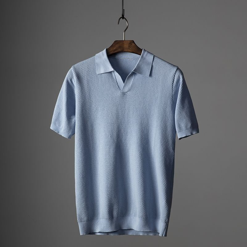 Herren Poloshirt Klassischer Schnitt Langarm 100% Baumwolle 9