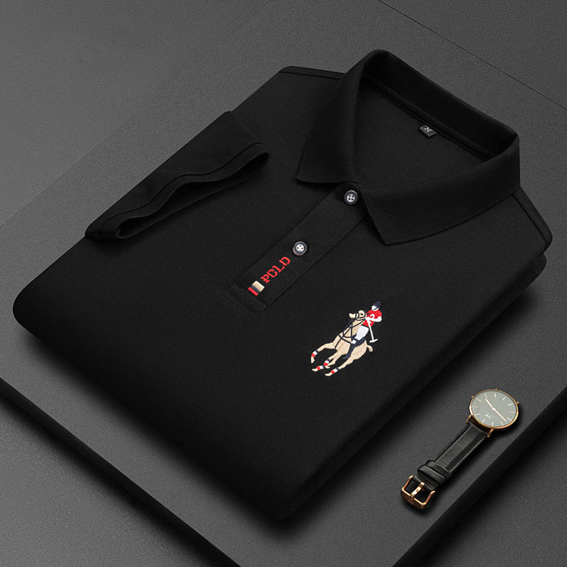 Herren Poloshirt Langarm Atmungsaktiv Elegantes Design Bequeme Passform 3