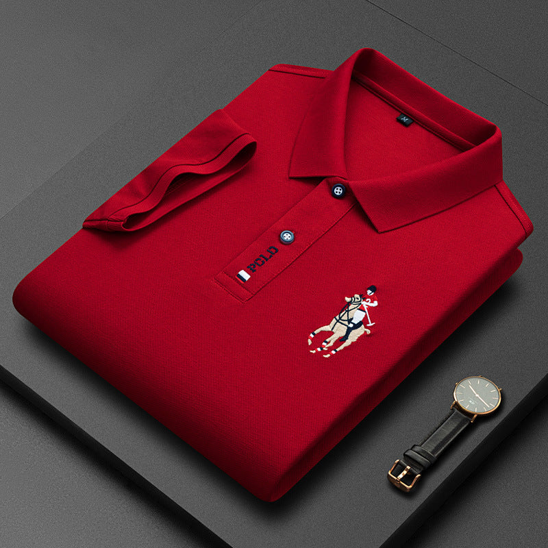 Herren Poloshirt Langarm Atmungsaktiv Elegantes Design Bequeme Passform 4
