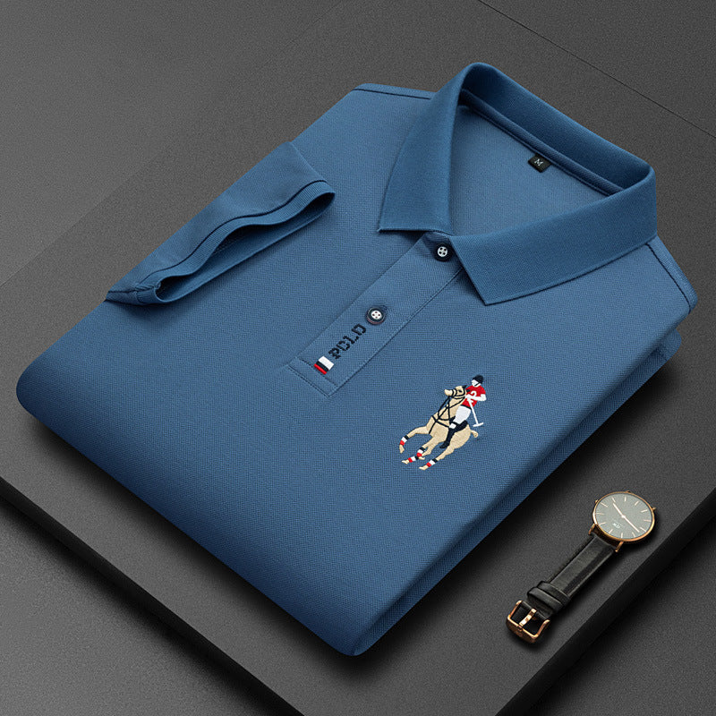 Herren Poloshirt Langarm Atmungsaktiv Elegantes Design Bequeme Passform 5