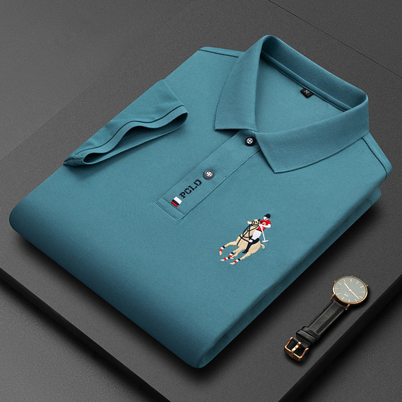 Herren Poloshirt Langarm Atmungsaktiv Elegantes Design Bequeme Passform 6