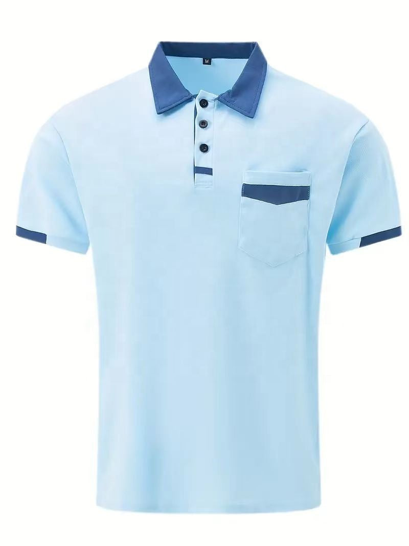 Herren Poloshirt Slim Fit Kontrastdetails Weiche Stoffmischung 2