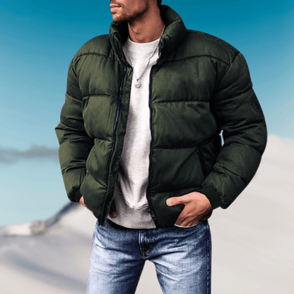 Herren Pufferjacke Warm Stylisch Dicke Fütterung Winterjacke 3