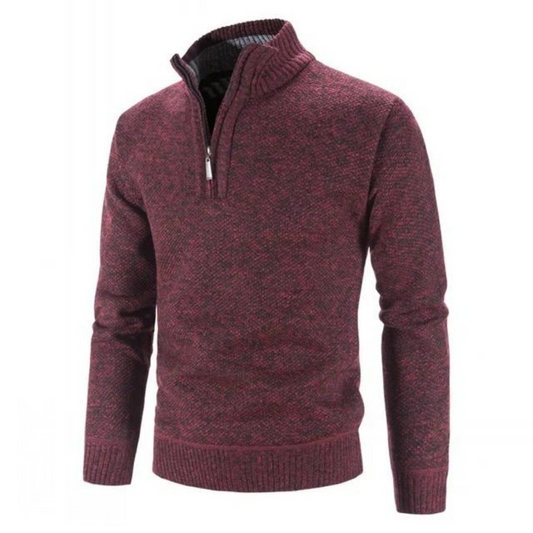 Herren Pullover Halber Reißverschluss Warm Hochwertiges Material 0