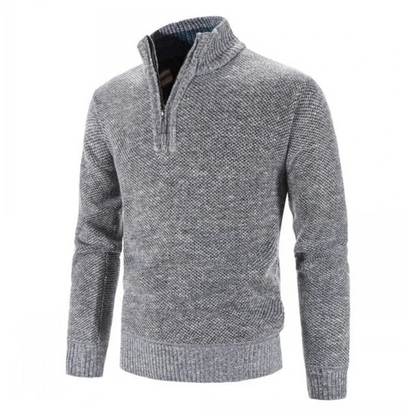 Herren Pullover Halber Reißverschluss Warm Hochwertiges Material 1
