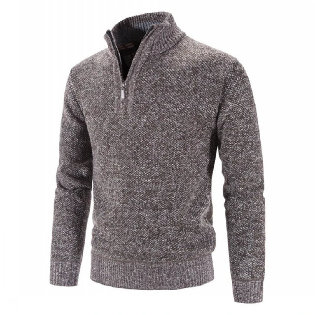 Herren Pullover Halber Reißverschluss Warm Hochwertiges Material 3