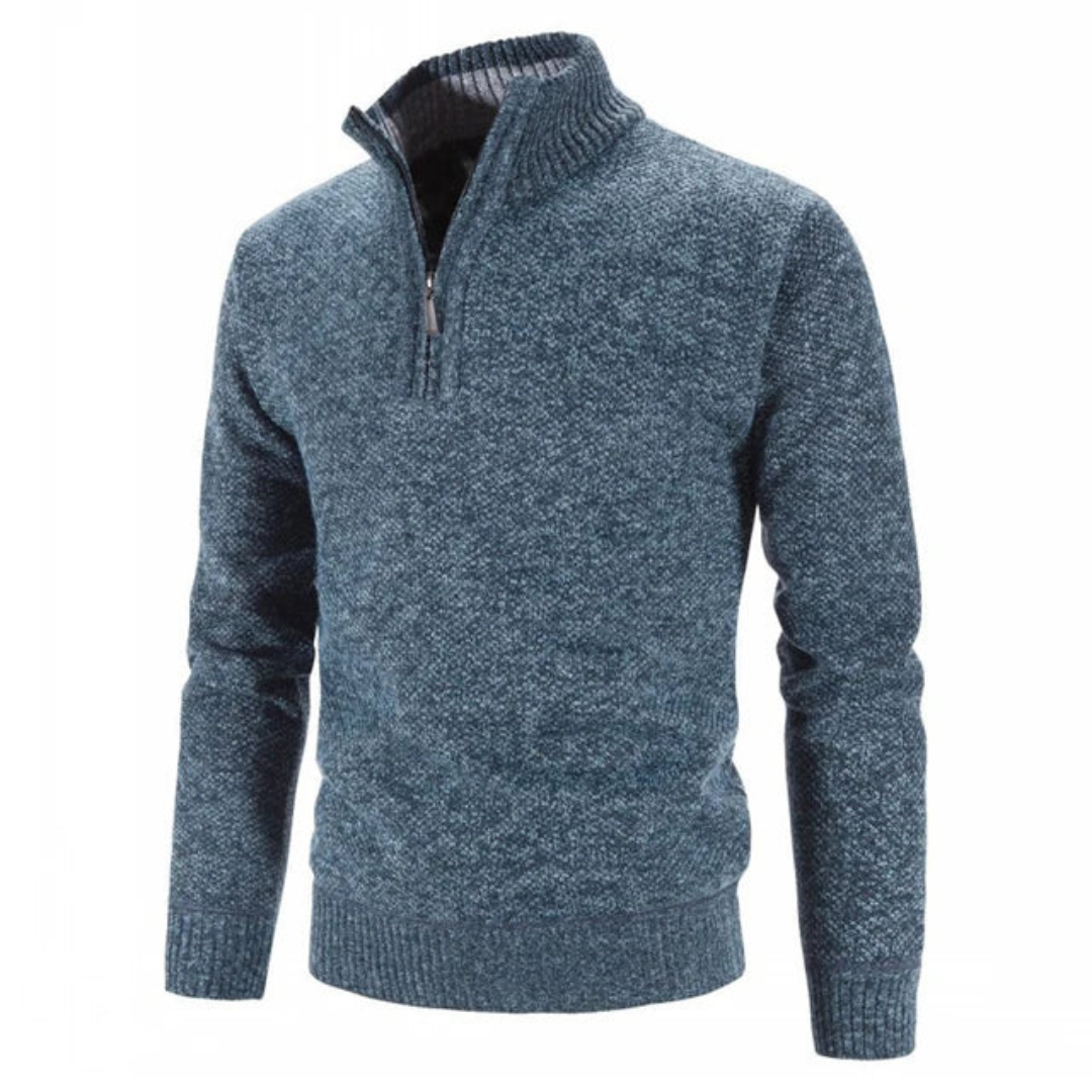 Herren Pullover Halber Reißverschluss Warm Hochwertiges Material 4