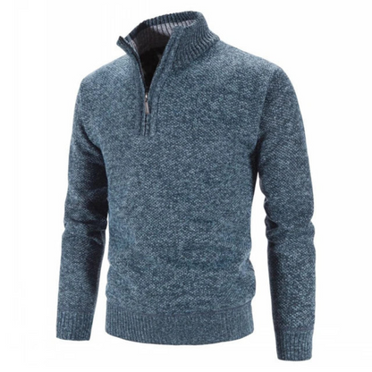 Herren Pullover Halber Reißverschluss Warm Hochwertiges Material 4