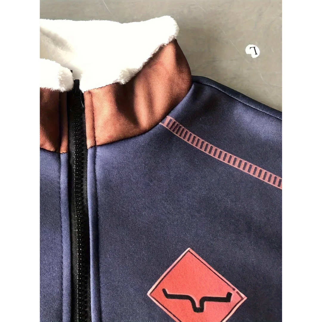 Herren Pullover Langarm Reißverschluss Warm Hochwertiges Material 2