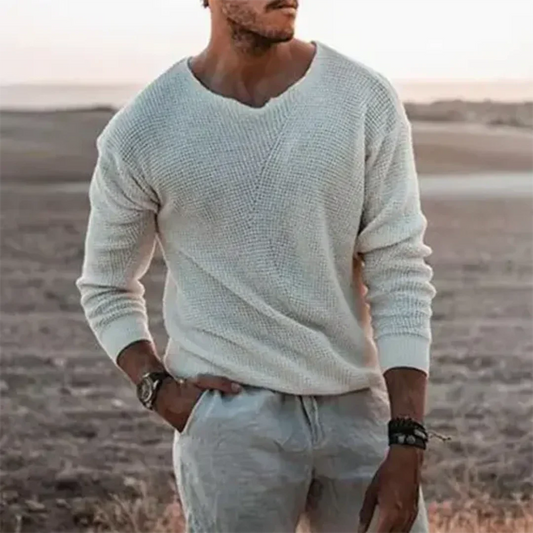 Herren Pullover Langarm Warm Klassisches Strickmaterial für Kühle Tage 0