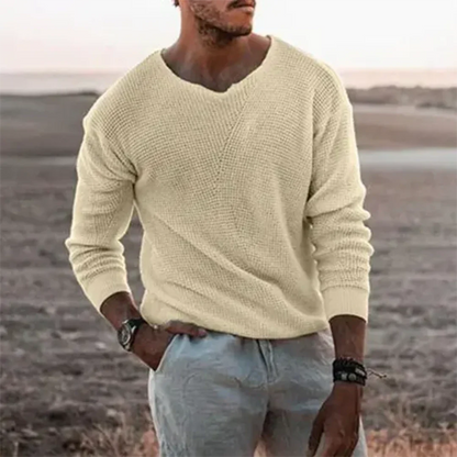 Herren Pullover Langarm Warm Klassisches Strickmaterial für Kühle Tage 1