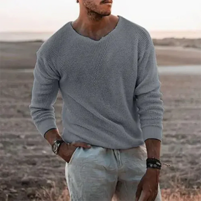Herren Pullover Langarm Warm Klassisches Strickmaterial für Kühle Tage 2