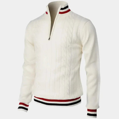 Herren Rollkragenpullover Halber Reißverschluss Weiches Material Eleganter Stil 2