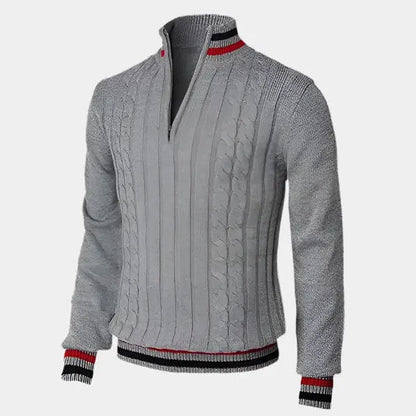 Herren Rollkragenpullover Halber Reißverschluss Weiches Material Eleganter Stil 4