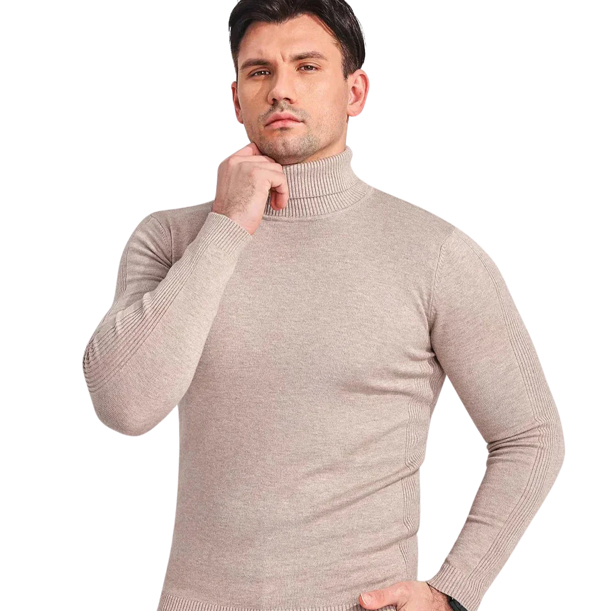 Herren Rollkragenpullover Luxuriös Warm Aus Kaschmir 2