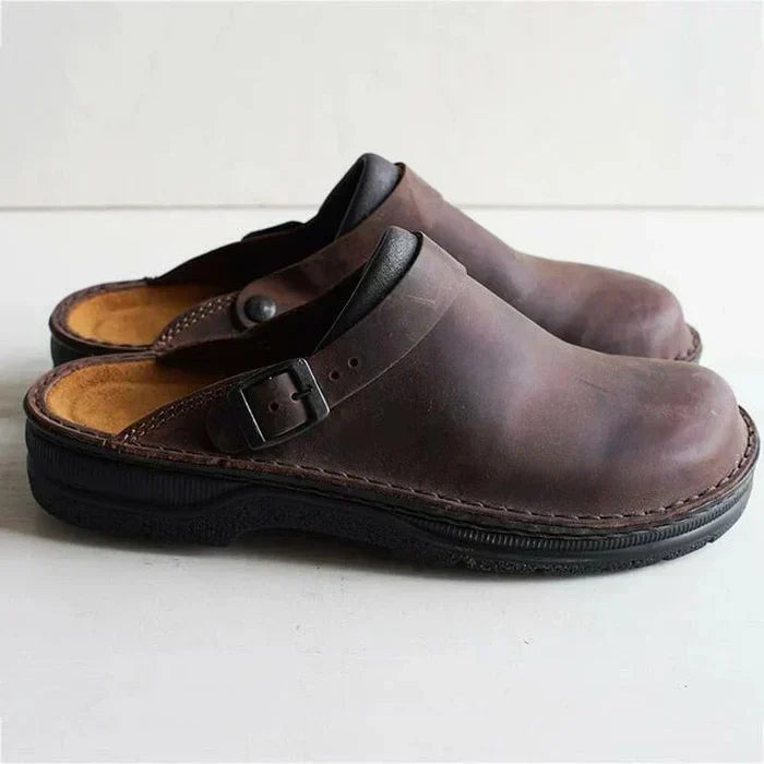 Herren Sandalen Echtleder Rutschfeste Sohle Bequem für Alltag und Outdoor 2