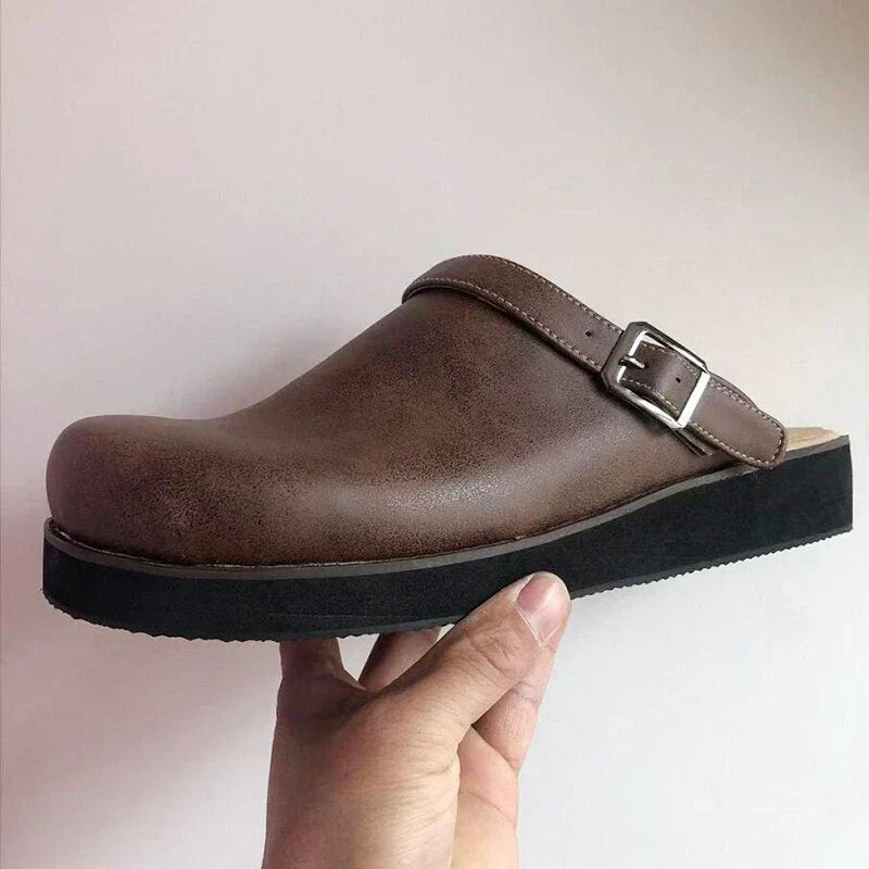 Herren Sandalen Echtleder Rutschfeste Sohle Bequem für Alltag und Outdoor 5