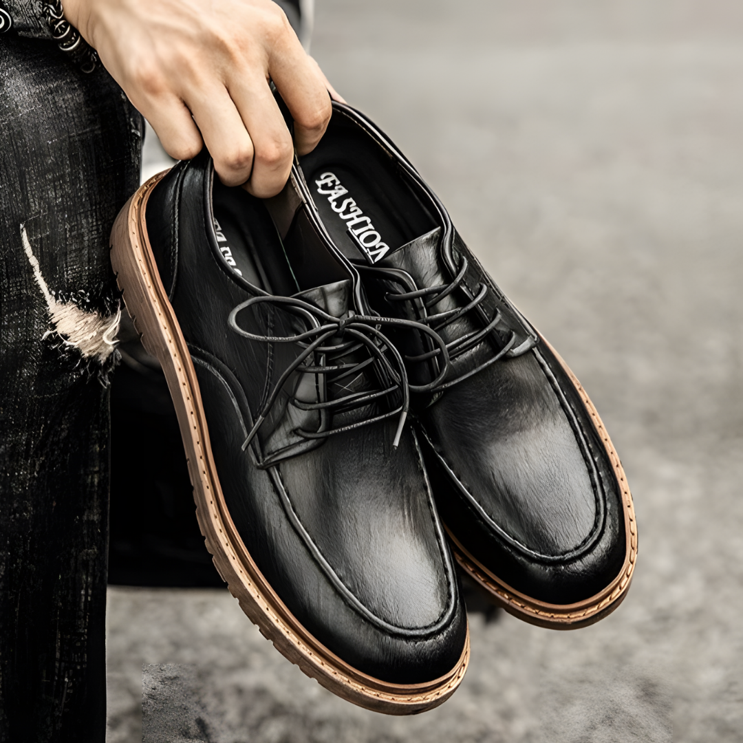 Herren Schnürschuhe Klassisch Elegant Leder 3