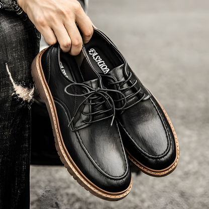 Herren Schnürschuhe Klassisch Elegant Leder 3
