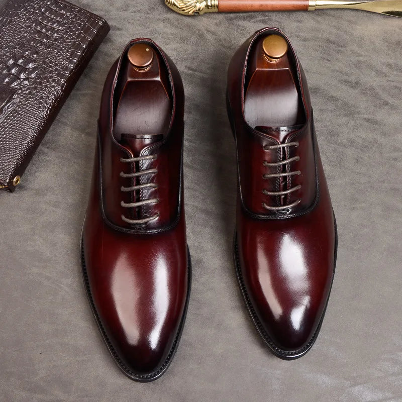 Herren Schuhe Oxford Stil Echtes Leder Komfortabel Elegant 1