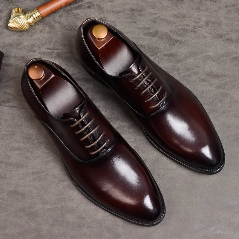 Herren Schuhe Oxford Stil Echtes Leder Komfortabel Elegant 2