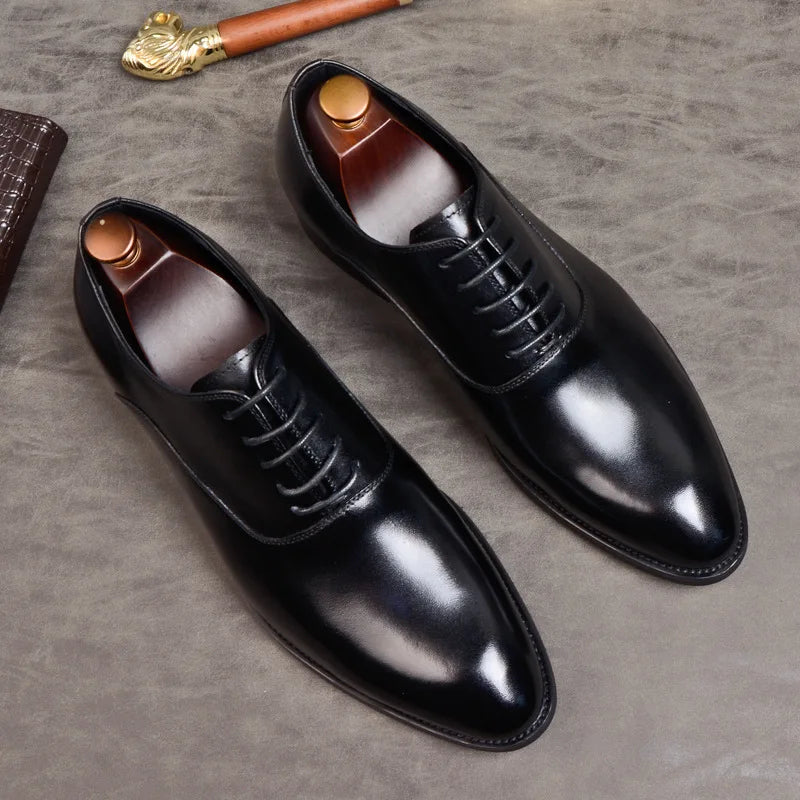 Herren Schuhe Oxford Stil Echtes Leder Komfortabel Elegant 3